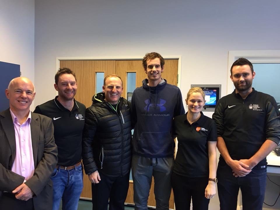 Tess Morris-Paterson with Andy Murray and performance colleagues