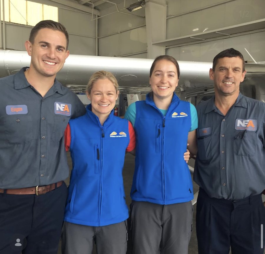 The Northeast Air team at Portland who repaired the aircraft
